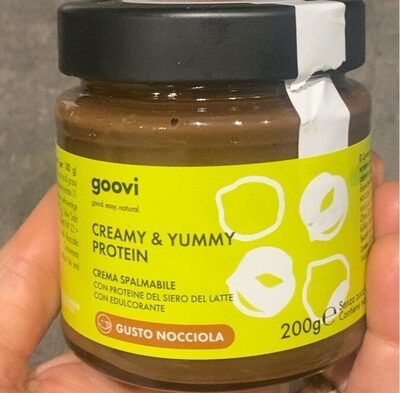 Creamy & yummy protein front packaging