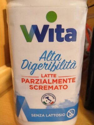 Latte parzialmente scremato senza lattosio front packaging