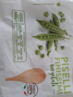 Piselli finissimi surgelati front packaging