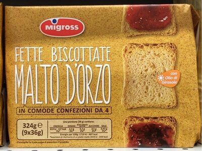 Fette biscottate malto d’orzo