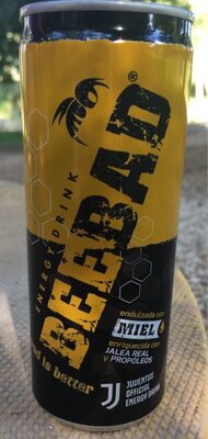 Energy drink front packaging