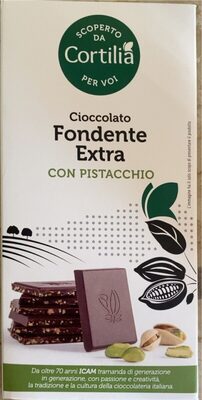 Cioccolato fondente extra con pistacchio