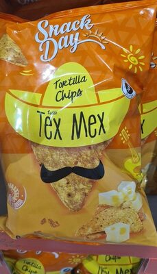Tortilla chips tex mex front packaging