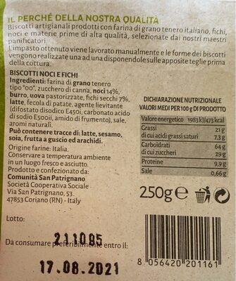 Biscotti noci e fichi