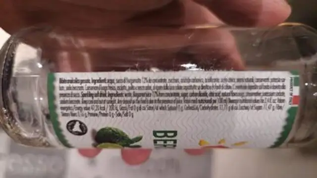 Bergamotto lemonade nutrition facts table
