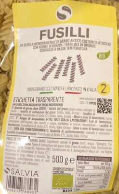 Fusilli bio front packaging