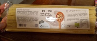 Linguine grano lavorato e coltivato in Italia front packaging