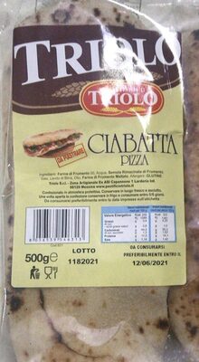 Ciabatta pizza front packaging