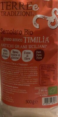Semolato bio front packaging