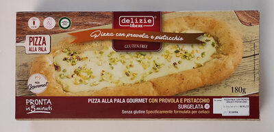 Pizza alla pala gourmet con provola e pistacchio