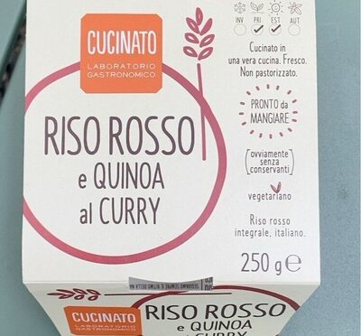 Riso rosso e quinka al curry front packaging
