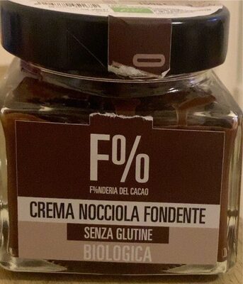 Crema spalmabile fondente al cacao e nocciole front packaging