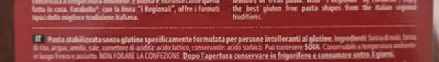 Cicatelli ingredients label