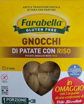 Gnocchi di patate con riso front packaging