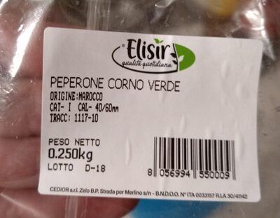 Peperone corno verde