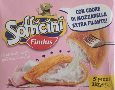 Sofficini findus Prosciutto e mozzarella front packaging