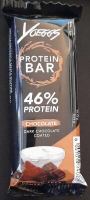 Yoeggs protein bar chocolate front packaging
