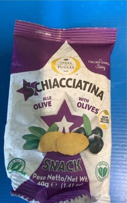 Schiacciatina alle olive front packaging