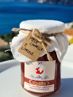 Mele semicandite con cannella e limone front packaging