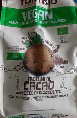 Frollini al cacao con gocce di cioccolato