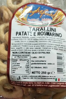 Tarallini patate e rosmarino