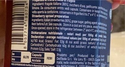 La rosa dei gusti nutrition facts table