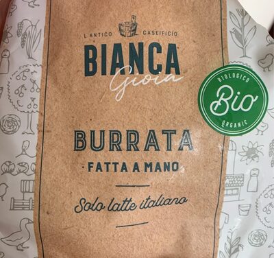 Burrata bio front packaging