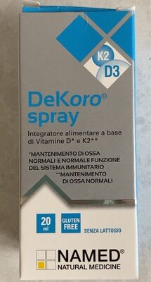 DeKoro spray front packaging
