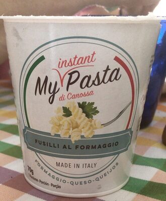 My instant pasta fusilli al formaggio