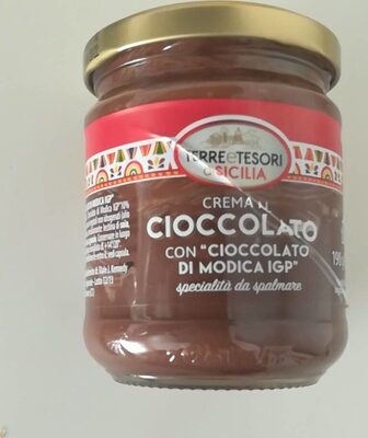 Crema al cioccolato con cioccolato di Modica IGP front packaging