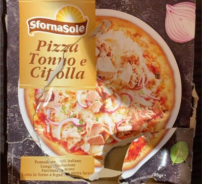 pizza tonno e cipolla front packaging