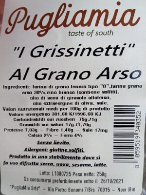 "I Grissinetti" Al Grano Arso