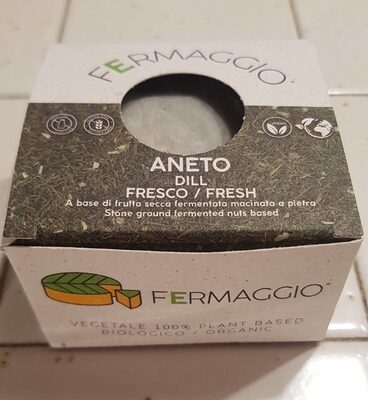 Fermaggio fresco all'aneto front packaging