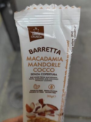 Barretta macadamia mandorle cocco