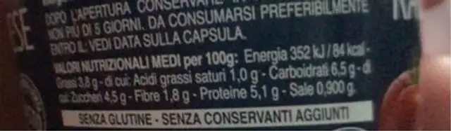 Ragù alla Bolognese nutrition facts table