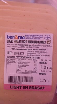 Queso havarti light madurado danés