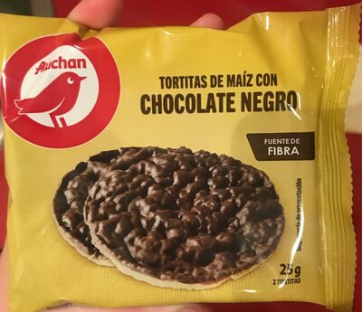 Tortitas de maiz con chocolate negro