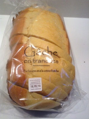 Gâche en Tranches Pur Beurre et à la Crème Fraîche