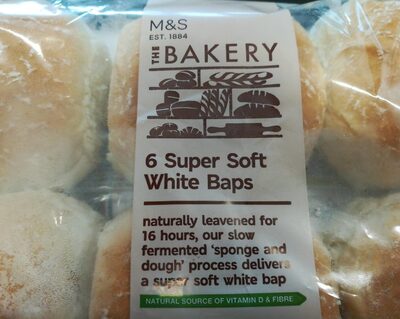 Super soft white baps front packaging