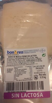 Queso de mezcla tierno sin lactosa