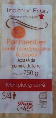Parmentier bœuf racé limousine et cèpes