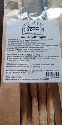 Grissini all'acqua