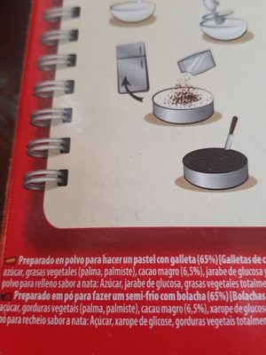 Oreo Kuchen ingredients label