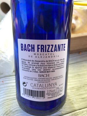 Frizzante ingredients label