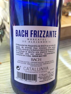 Frizzante nutrition facts table