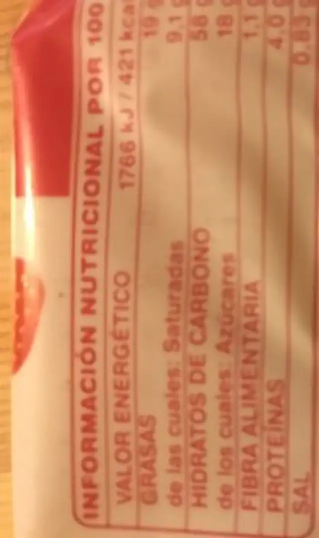 Donettes freshaaaah ingredients label