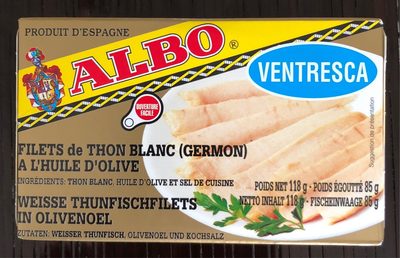 Ventresca filets de thon blanc a l'huile d'olive