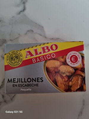 Mejillones en escabeche front packaging