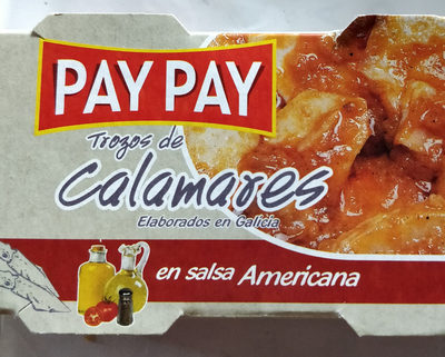 Calamares Pay Pay Trozos Salsa Americana 80 GR P-3 front packaging