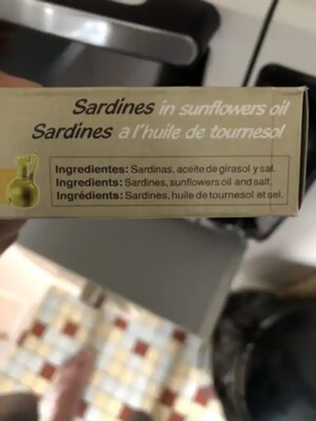 Sardines Vegetal Oil RR-125 GRS -pay Pay ingredients label